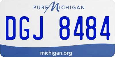 MI license plate DGJ8484