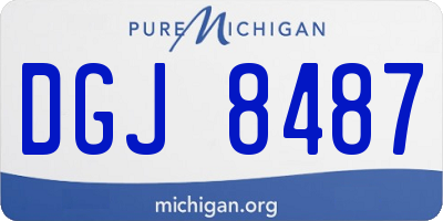 MI license plate DGJ8487