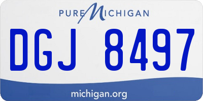 MI license plate DGJ8497