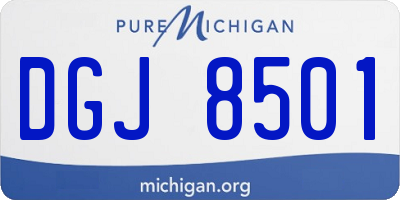 MI license plate DGJ8501