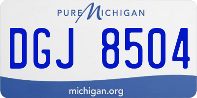 MI license plate DGJ8504