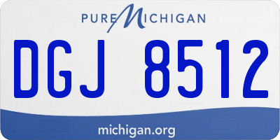 MI license plate DGJ8512