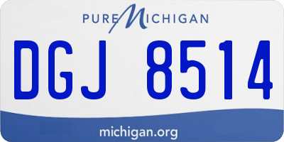MI license plate DGJ8514