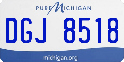 MI license plate DGJ8518