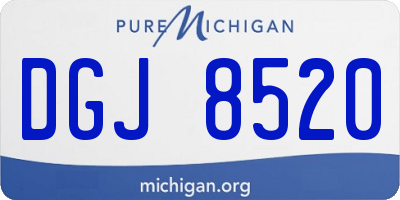 MI license plate DGJ8520