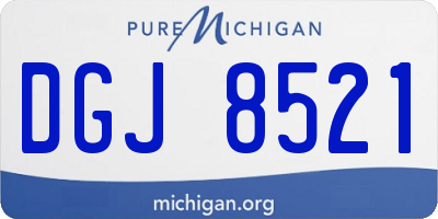 MI license plate DGJ8521