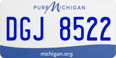 MI license plate DGJ8522