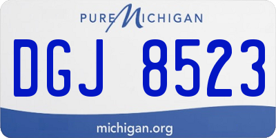 MI license plate DGJ8523