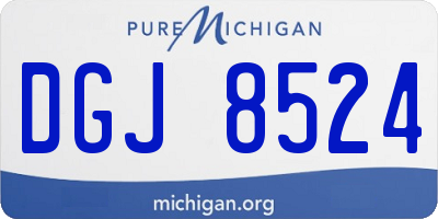 MI license plate DGJ8524