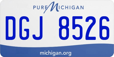 MI license plate DGJ8526