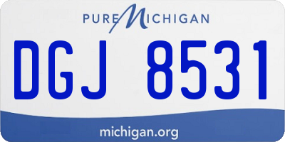 MI license plate DGJ8531