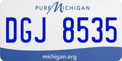 MI license plate DGJ8535