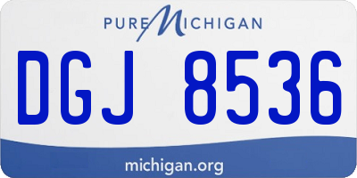 MI license plate DGJ8536