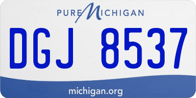 MI license plate DGJ8537