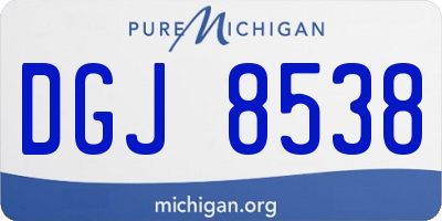 MI license plate DGJ8538