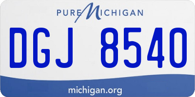 MI license plate DGJ8540