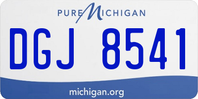 MI license plate DGJ8541