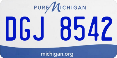 MI license plate DGJ8542