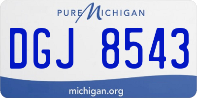 MI license plate DGJ8543