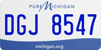 MI license plate DGJ8547