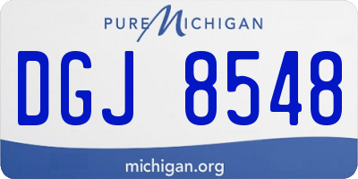 MI license plate DGJ8548