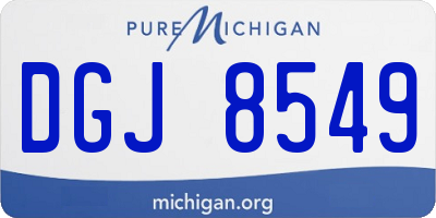 MI license plate DGJ8549