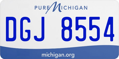 MI license plate DGJ8554