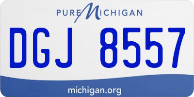 MI license plate DGJ8557