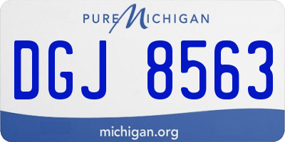 MI license plate DGJ8563