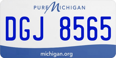 MI license plate DGJ8565
