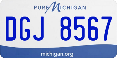 MI license plate DGJ8567