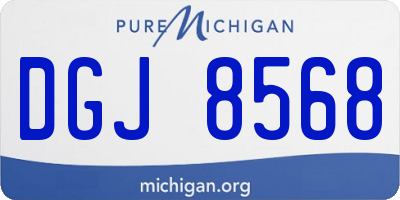 MI license plate DGJ8568