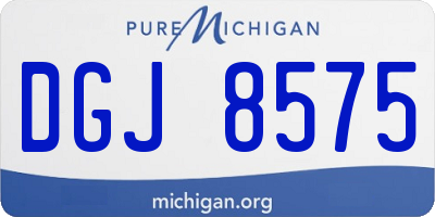 MI license plate DGJ8575
