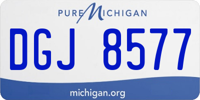 MI license plate DGJ8577