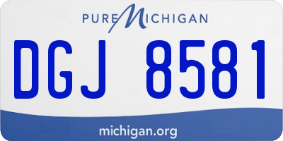MI license plate DGJ8581