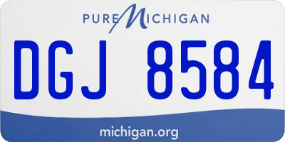 MI license plate DGJ8584