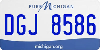 MI license plate DGJ8586