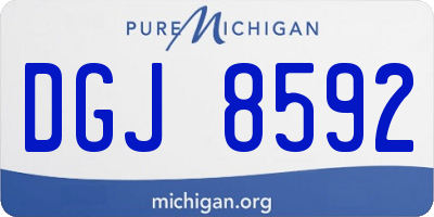 MI license plate DGJ8592