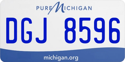MI license plate DGJ8596