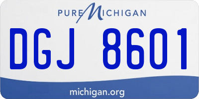MI license plate DGJ8601