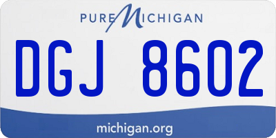 MI license plate DGJ8602