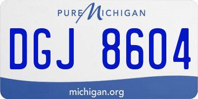 MI license plate DGJ8604