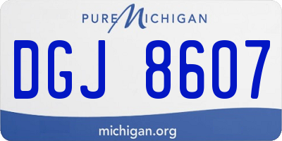 MI license plate DGJ8607