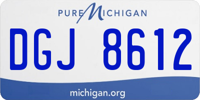 MI license plate DGJ8612