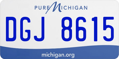 MI license plate DGJ8615