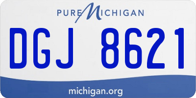 MI license plate DGJ8621