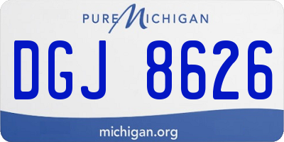 MI license plate DGJ8626