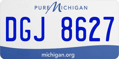 MI license plate DGJ8627