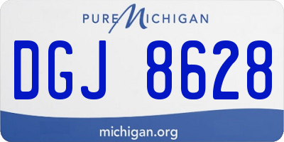 MI license plate DGJ8628