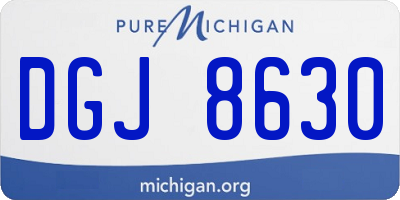 MI license plate DGJ8630